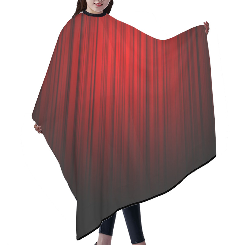 Personality  Red Curtains Hair Cutting Cape