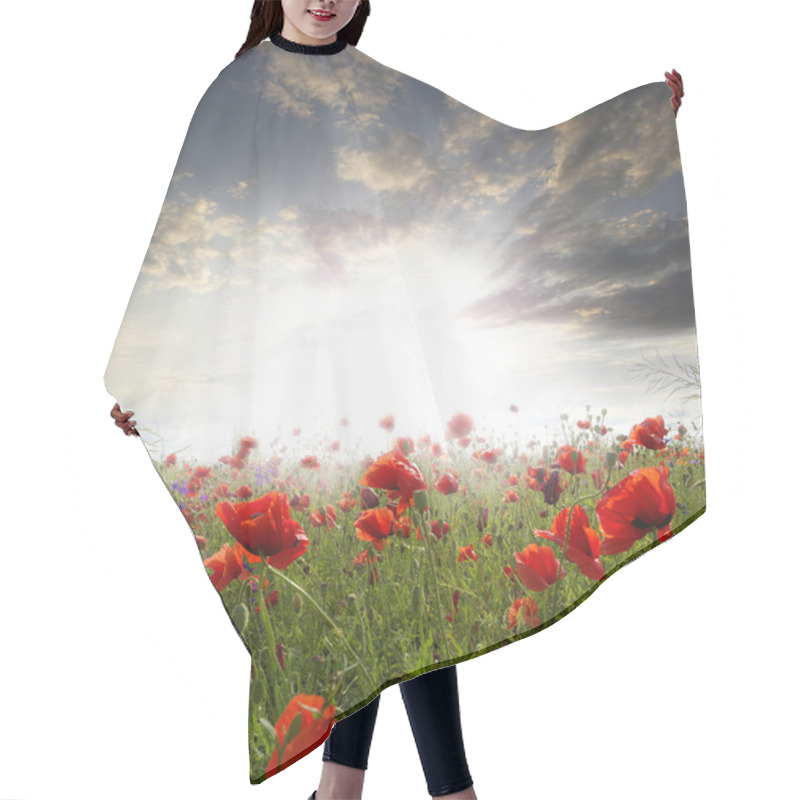 Personality  Poppies Hair Cutting Cape