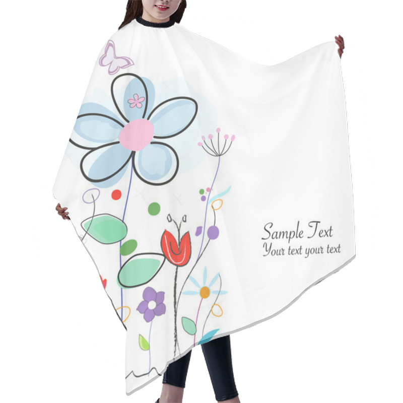 Personality  Floral Abstract Background Vector Greeting Card Hair Cutting Cape