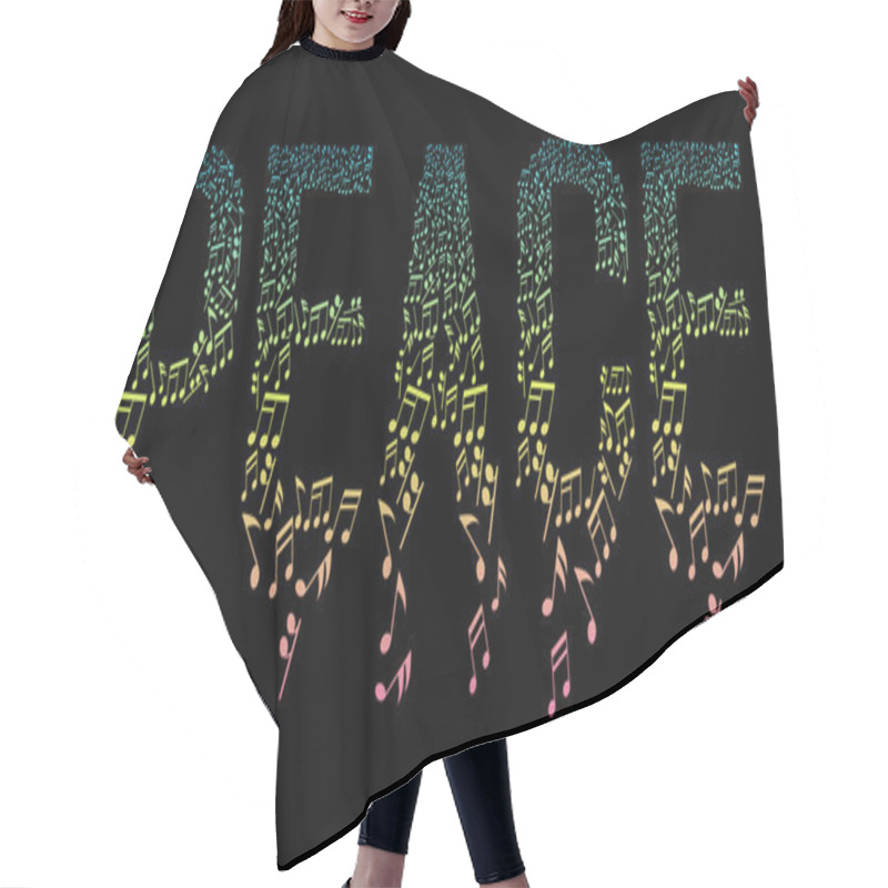 Personality  Peace Musical Note Sign Hair Cutting Cape