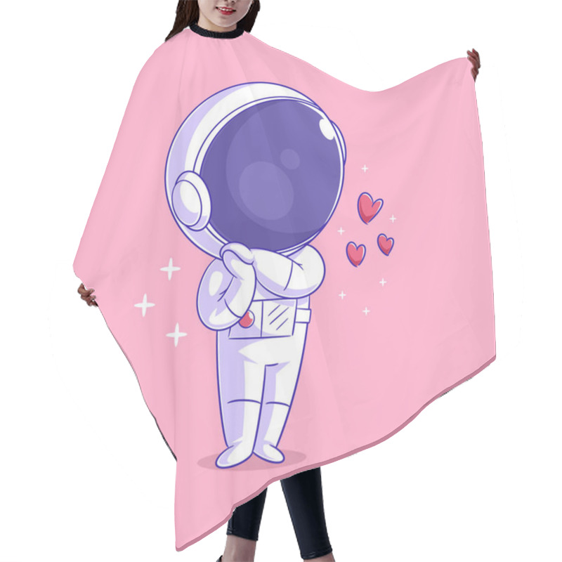 Personality  Astronaut Is Feeling In Love Hair Cutting Cape