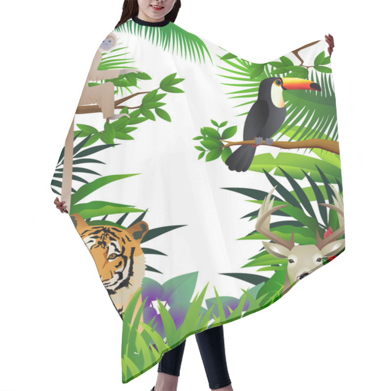 Personality  Wild Animal Hair Cutting Cape