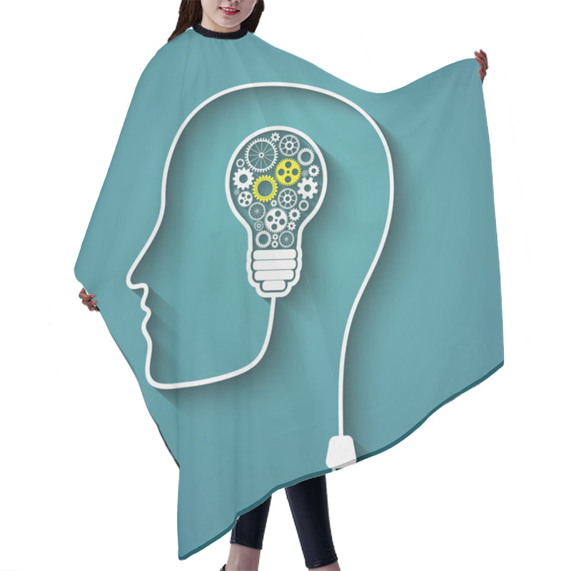 Personality  Human Head Hair Cutting Cape