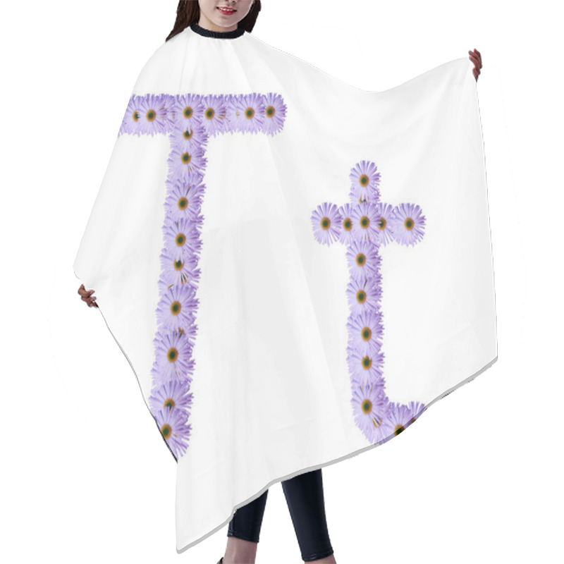 Personality  Flower Alphabet Hair Cutting Cape