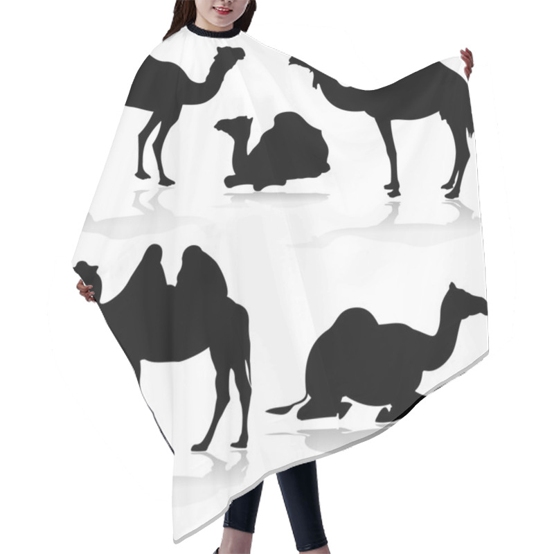 Personality  Camel Silhouettes Hair Cutting Cape