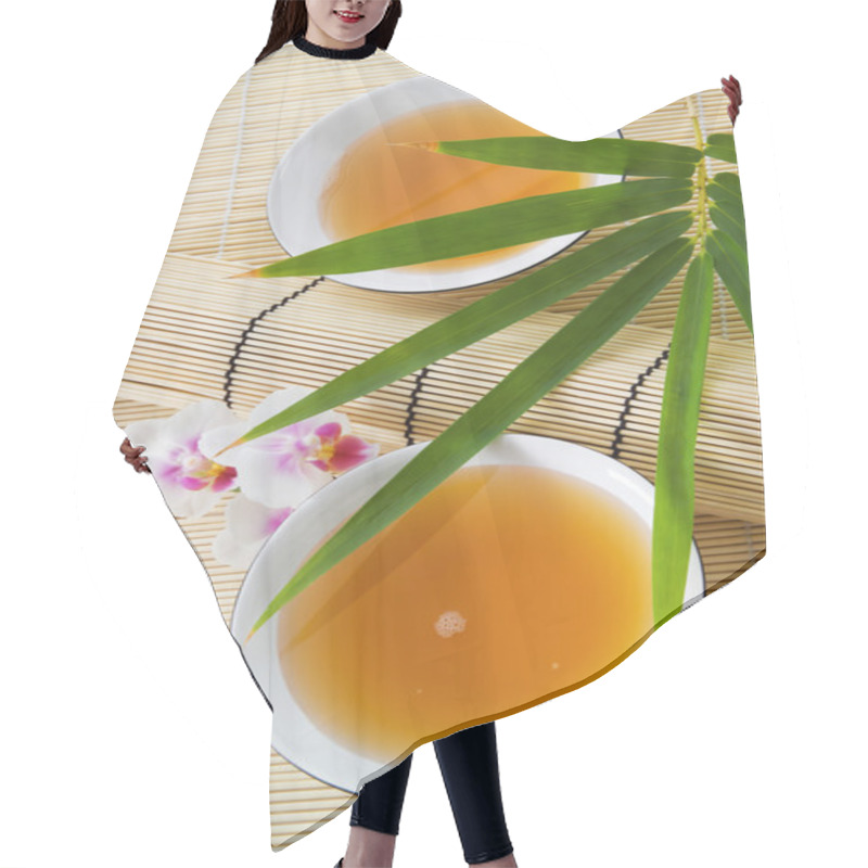 Personality  Green Tea In Bowl  Hair Cutting Cape