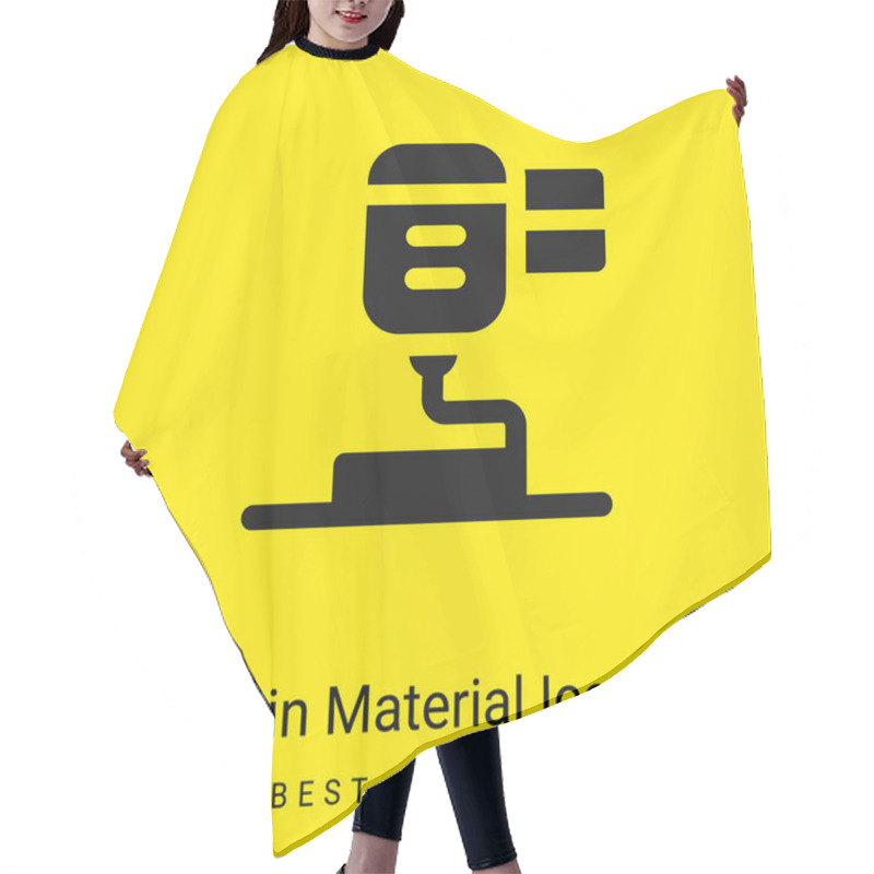 Personality  3d Printing Minimal Bright Yellow Material Icon Hair Cutting Cape