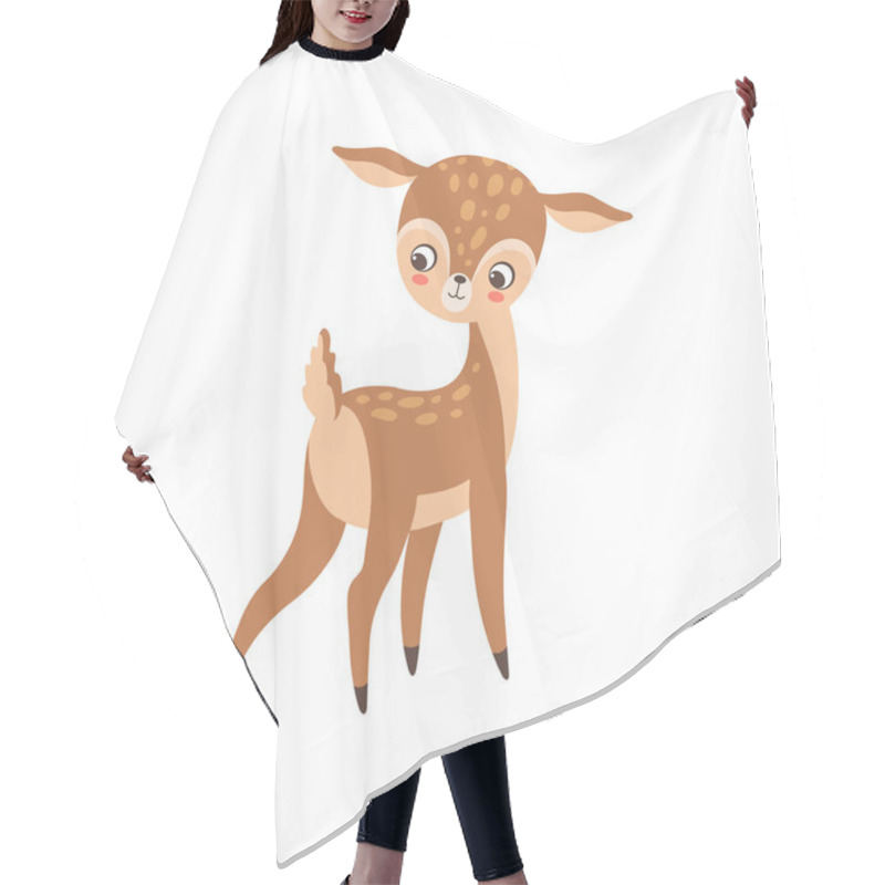 Personality  Cute Baby Deer, Adorable Sweet Forest Fawn Animal Vector Illustration Hair Cutting Cape