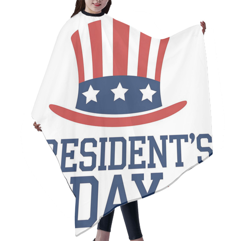 Personality  President's Day Hat With Patriotic Design Hair Cutting Cape