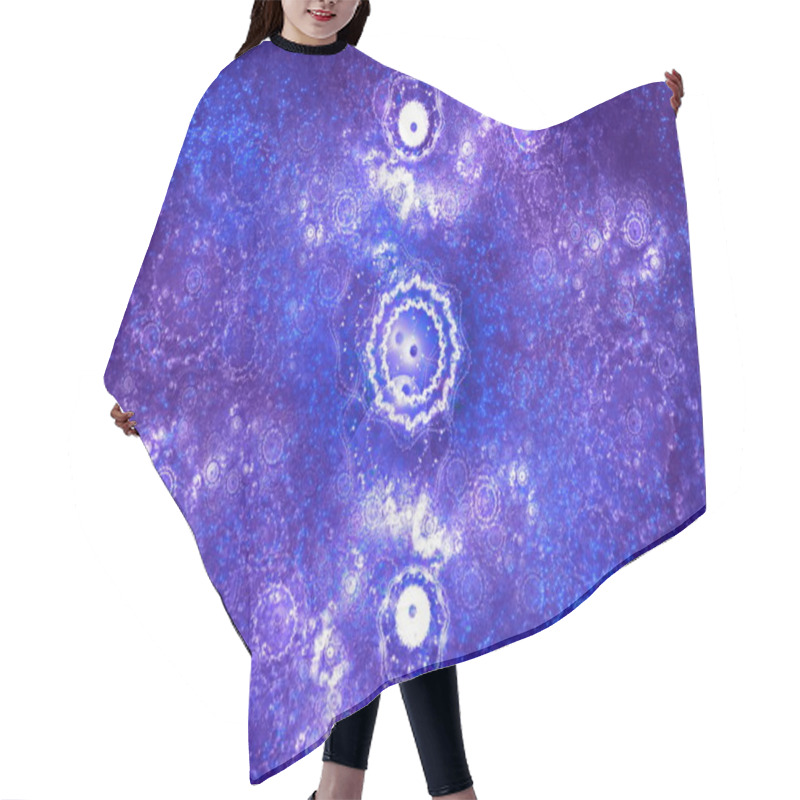 Personality  Starry Sky Translucent Milky Way Nebula And Wonderful Patterns Of Star Clusters. Fractal Art Graphics Hair Cutting Cape