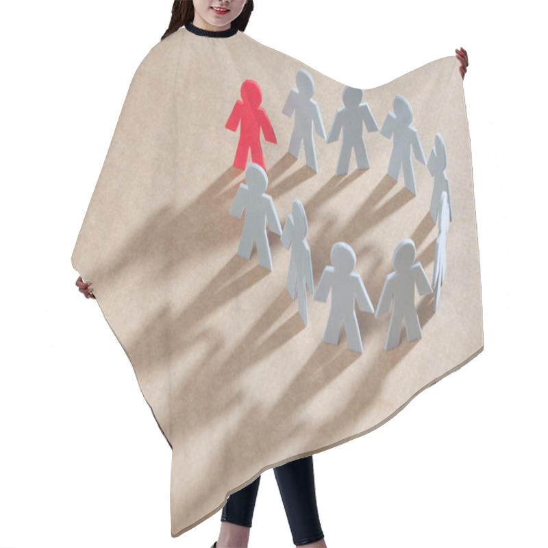 Personality  Little People, Including The Stranger On Cardboard Background Hair Cutting Cape