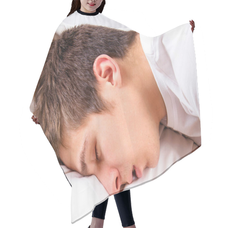 Personality  Young Man Sleeping Hair Cutting Cape