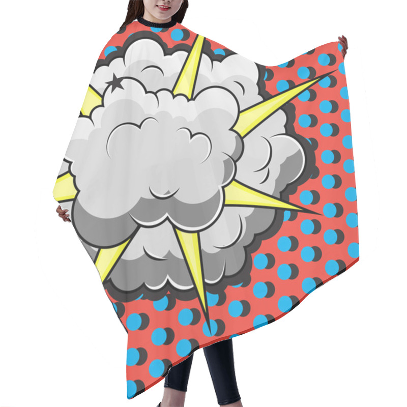 Personality  Comic Explosion Design Hair Cutting Cape