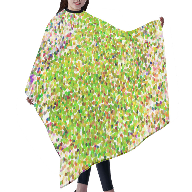 Personality  Assembled Light Green Pointillized Circles In The Center, Surrounded By Light Ones Hair Cutting Cape