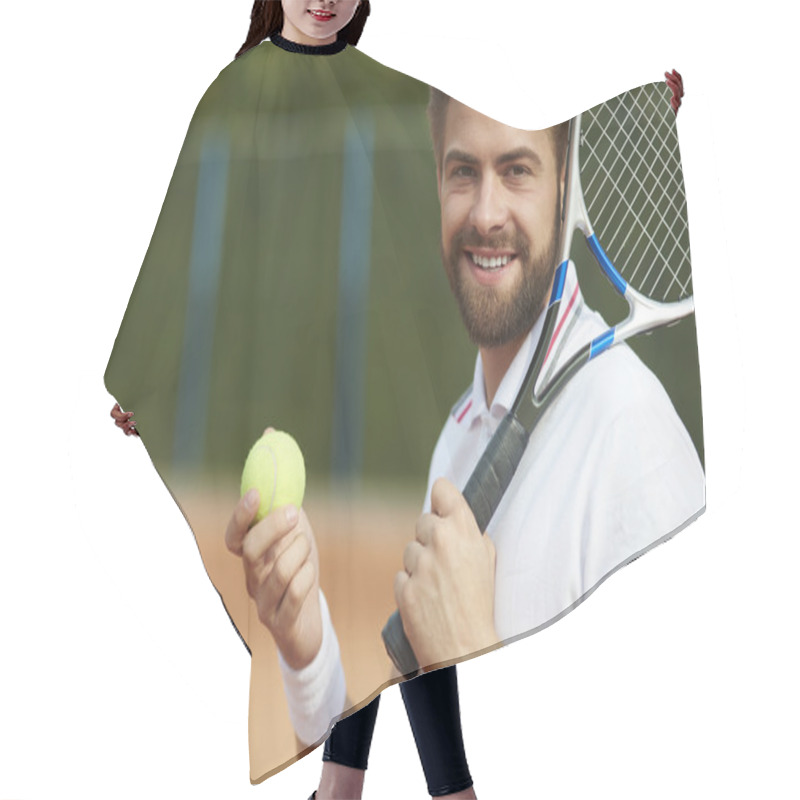 Personality  Sportsman Playing Tennis Hair Cutting Cape