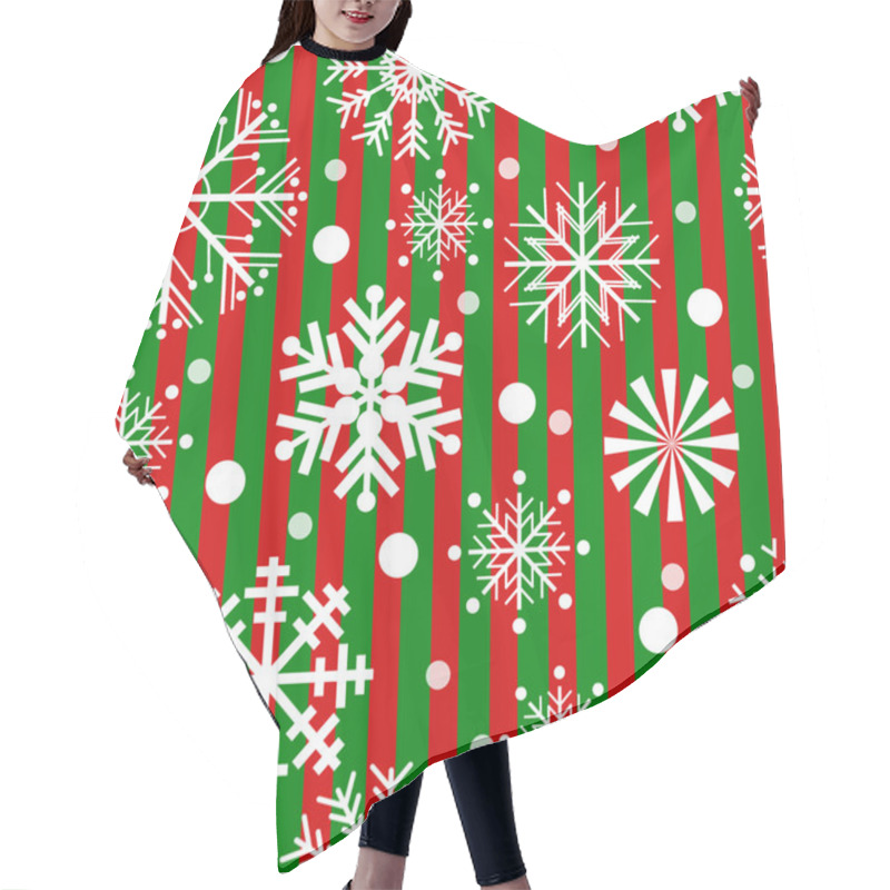 Personality  Seamless Pattern With Snowflakes Hair Cutting Cape