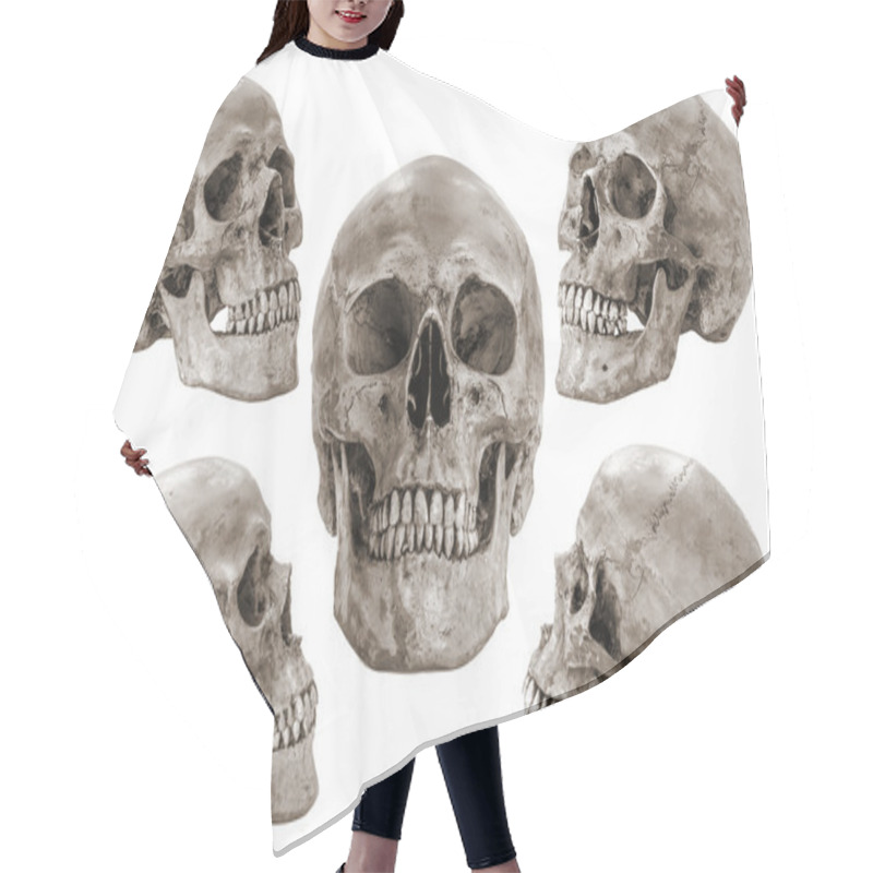 Personality  Skull Model Hair Cutting Cape