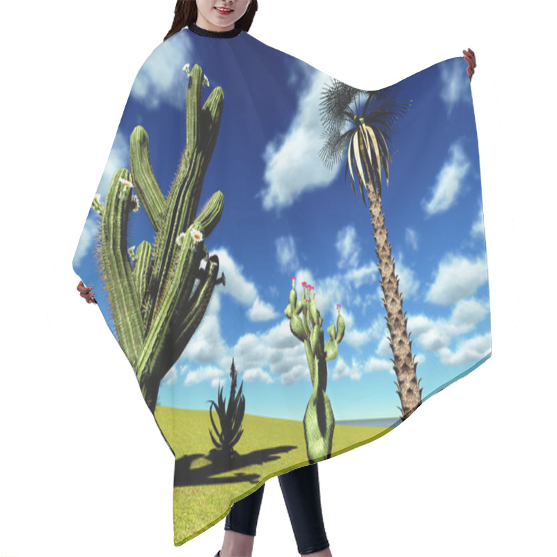 Personality  Saguaro Cactus Hair Cutting Cape