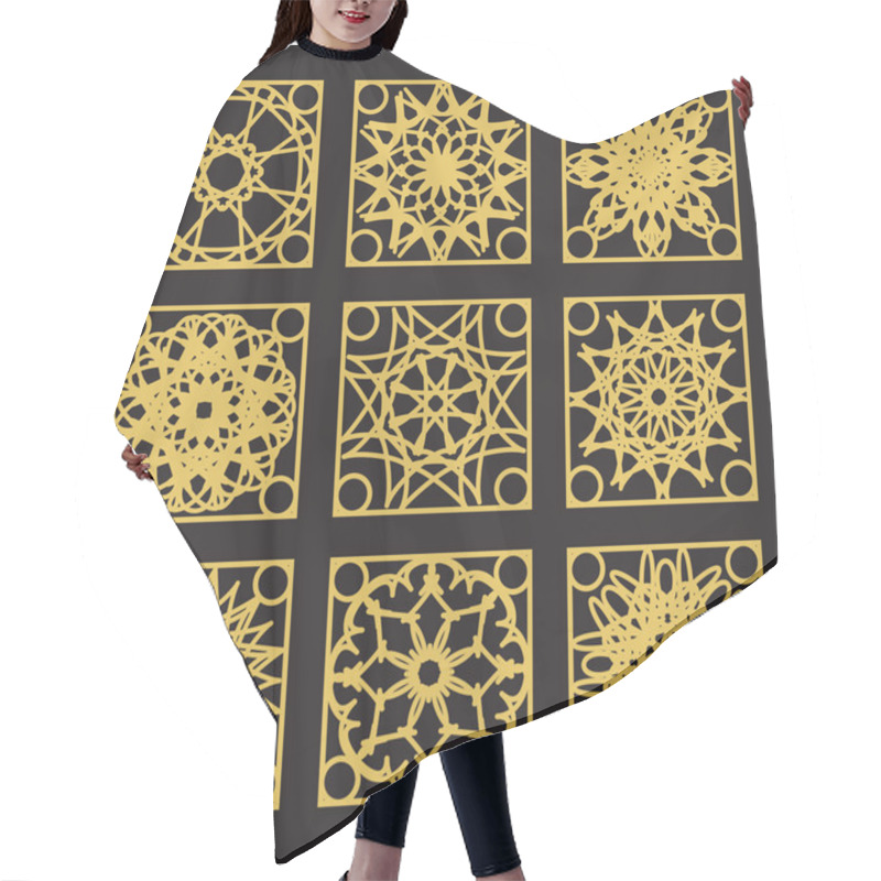 Personality  Vector Geometric Pattern Hair Cutting Cape