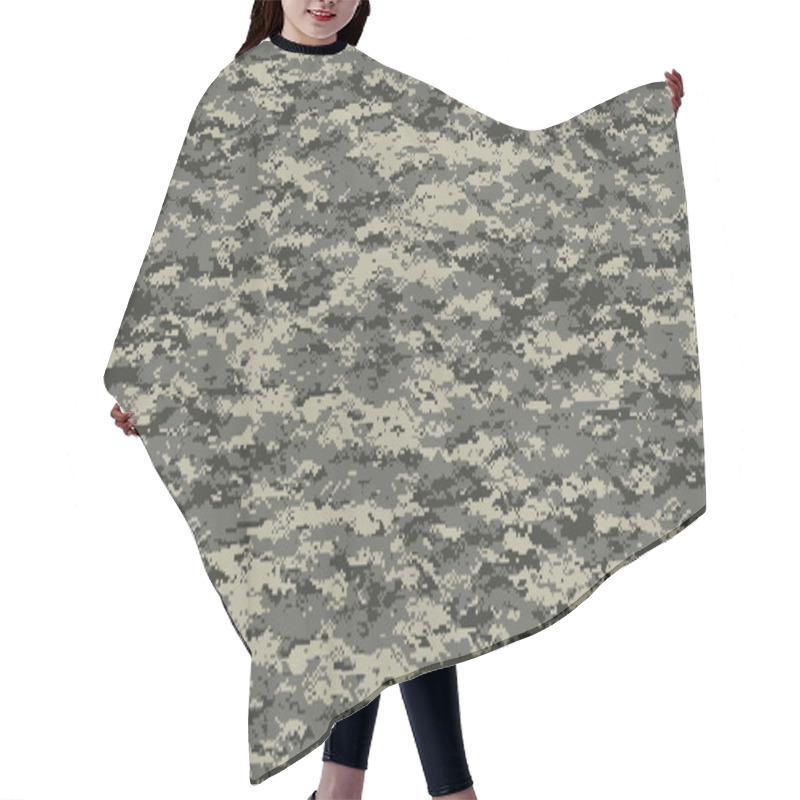 Personality  Digital Military Camo Texture Hair Cutting Cape