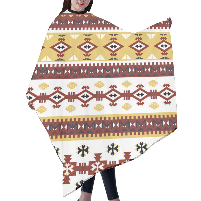 Personality  Tribal Seamless Pattern . Hair Cutting Cape