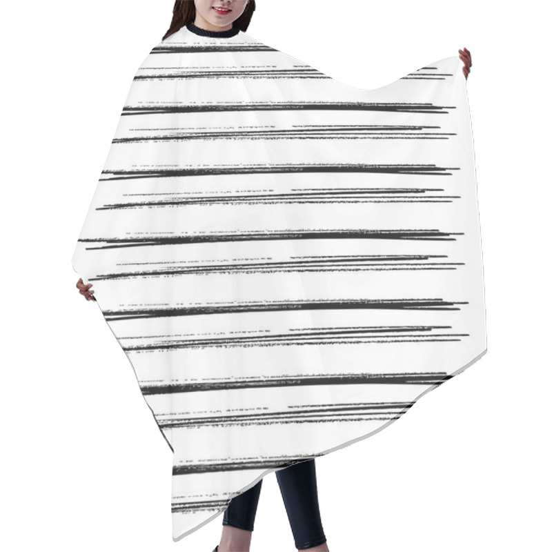 Personality  Hand Drawn Horizontal Stripes Pattern Hair Cutting Cape