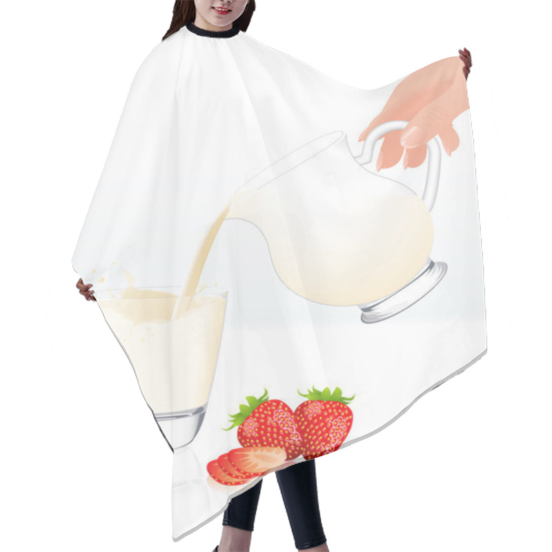 Personality  Milk Jar Isolated Hair Cutting Cape