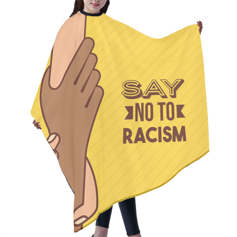 Personality  Stop Racism Image  Hair Cutting Cape