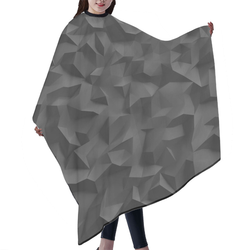 Personality  Low Poly Digital Geometric Background Hair Cutting Cape