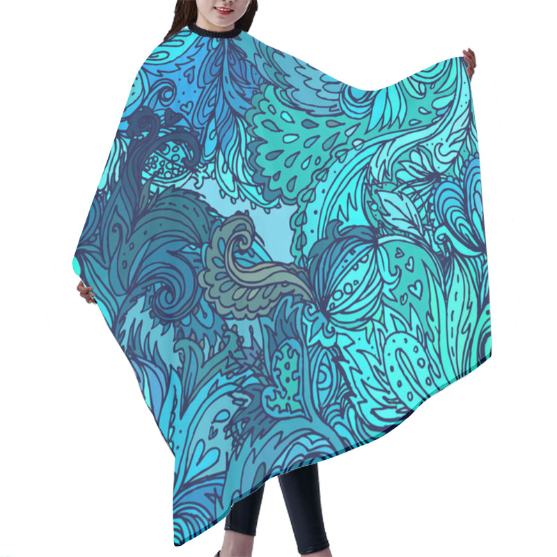 Personality  Floral Paisley Seamless Pattern Hair Cutting Cape