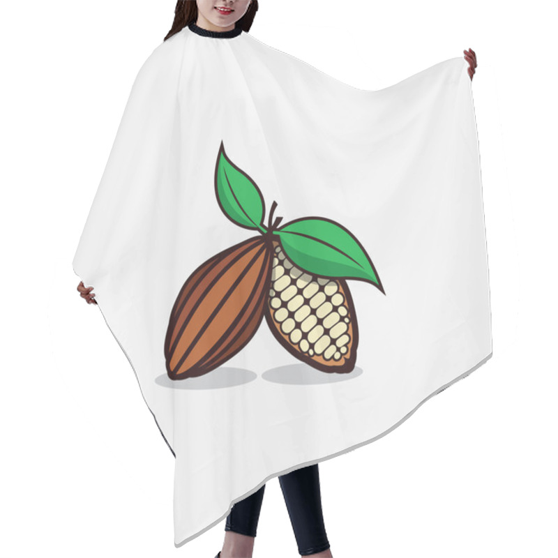 Personality  Cocoa Beans Symbol Hair Cutting Cape