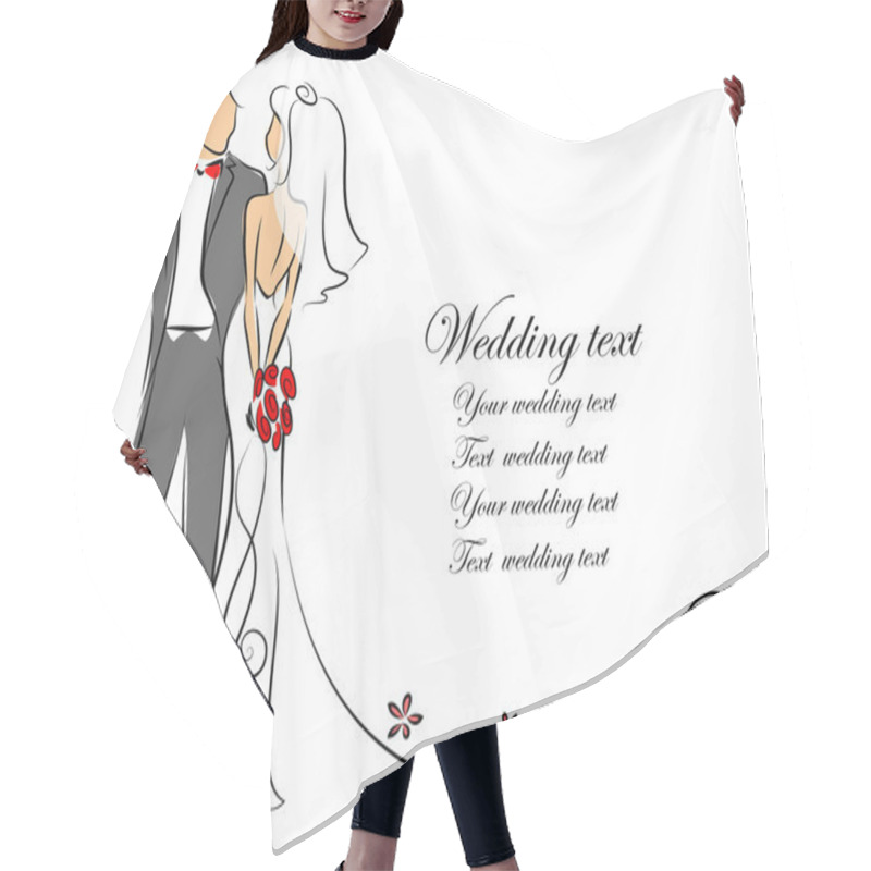 Personality  Wedding Invitation Hair Cutting Cape