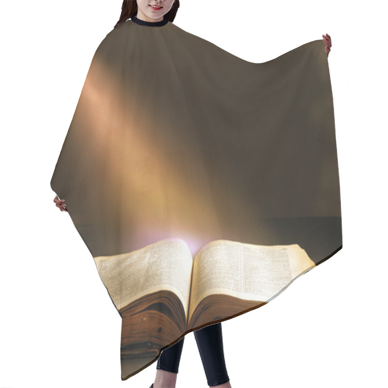 Personality  Old Book With Ray Of Light Hair Cutting Cape