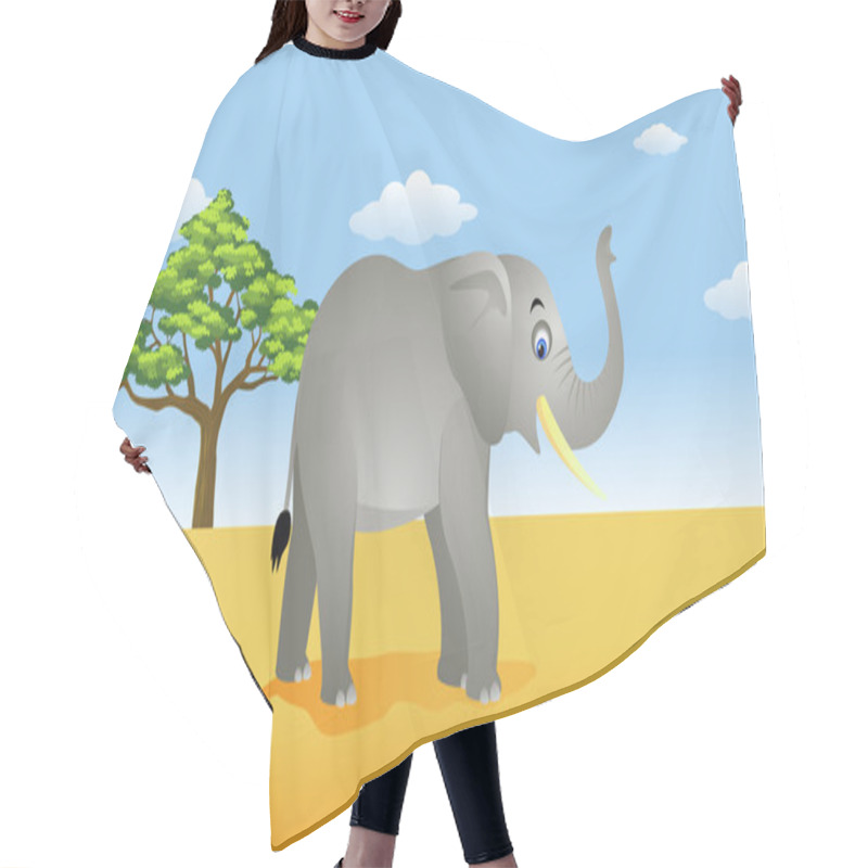 Personality  Elephant Cartoon Hair Cutting Cape