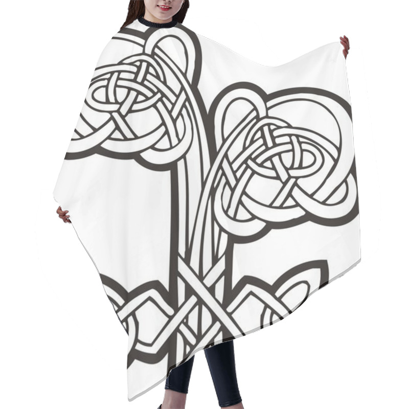 Personality  Celtic Ornaments Hair Cutting Cape