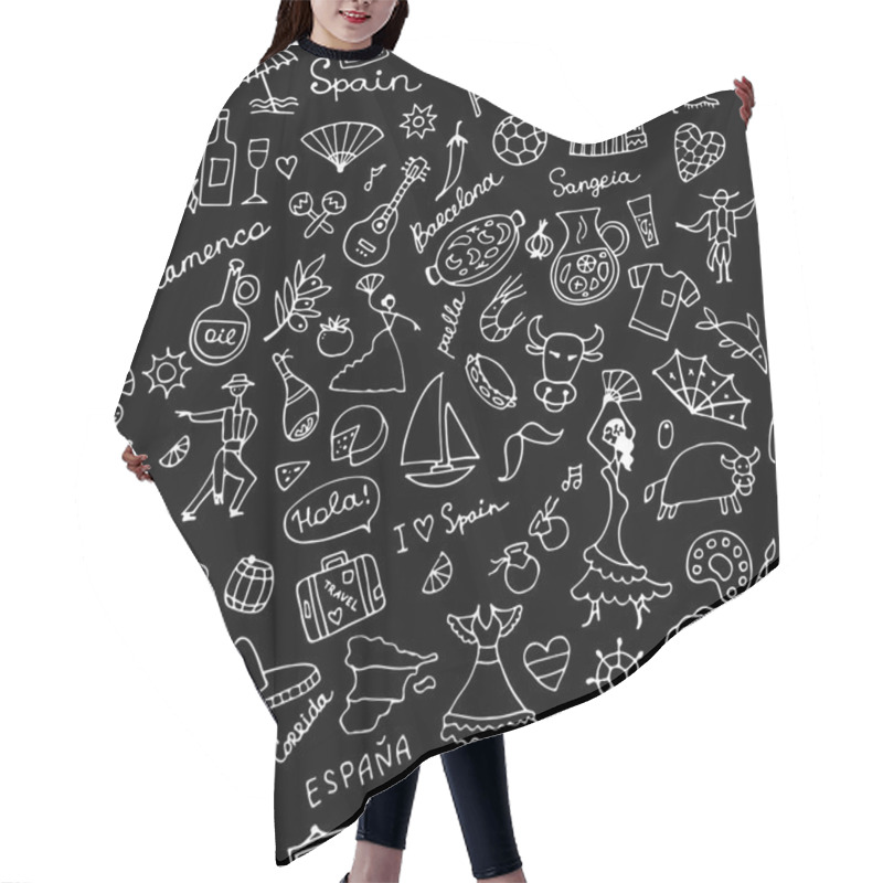 Personality  Spain, Seamless Pattern For Your Design Hair Cutting Cape