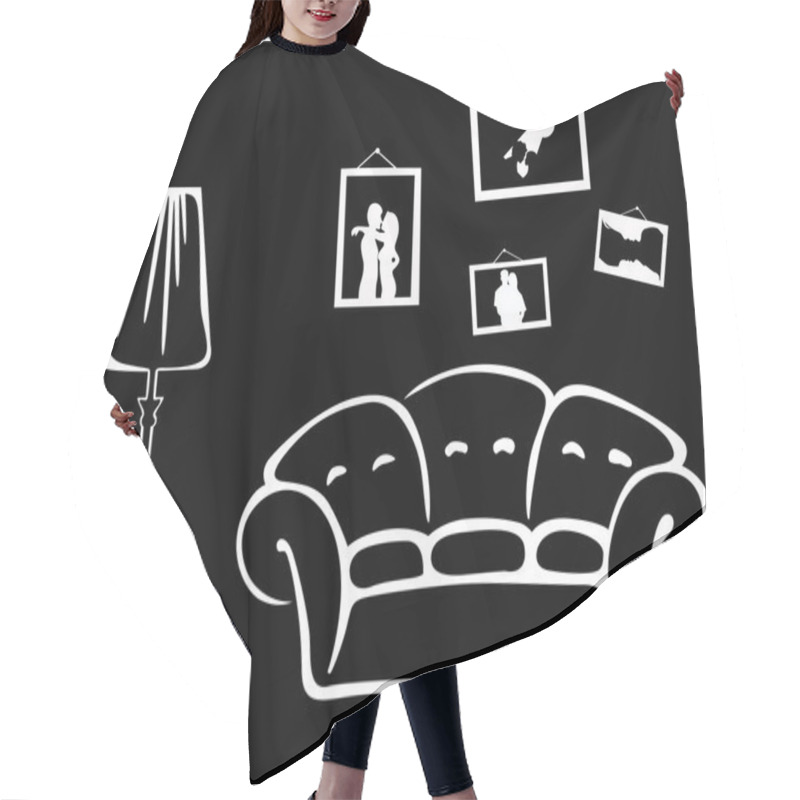 Personality  Part Of A Modern Living Room Hair Cutting Cape