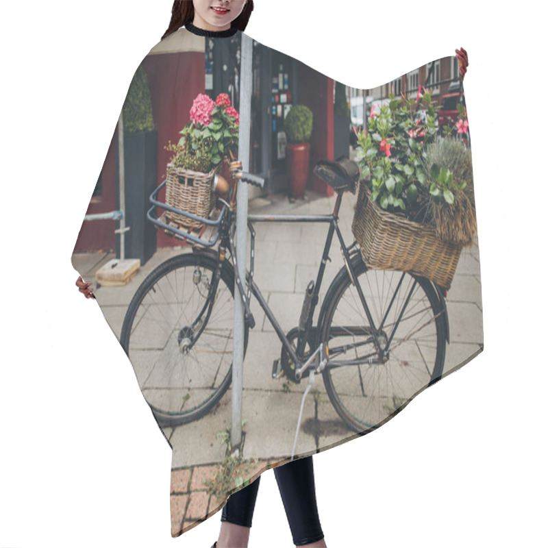 Personality  Bicycle With Baskets Hair Cutting Cape