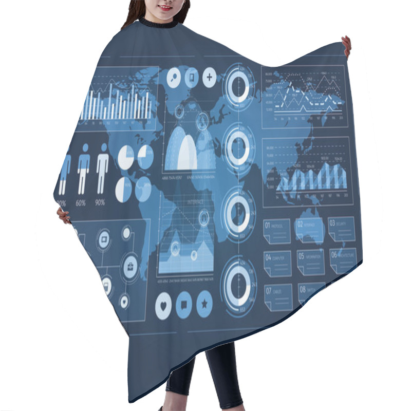 Personality  Human User Display  . Mixed Media Hair Cutting Cape