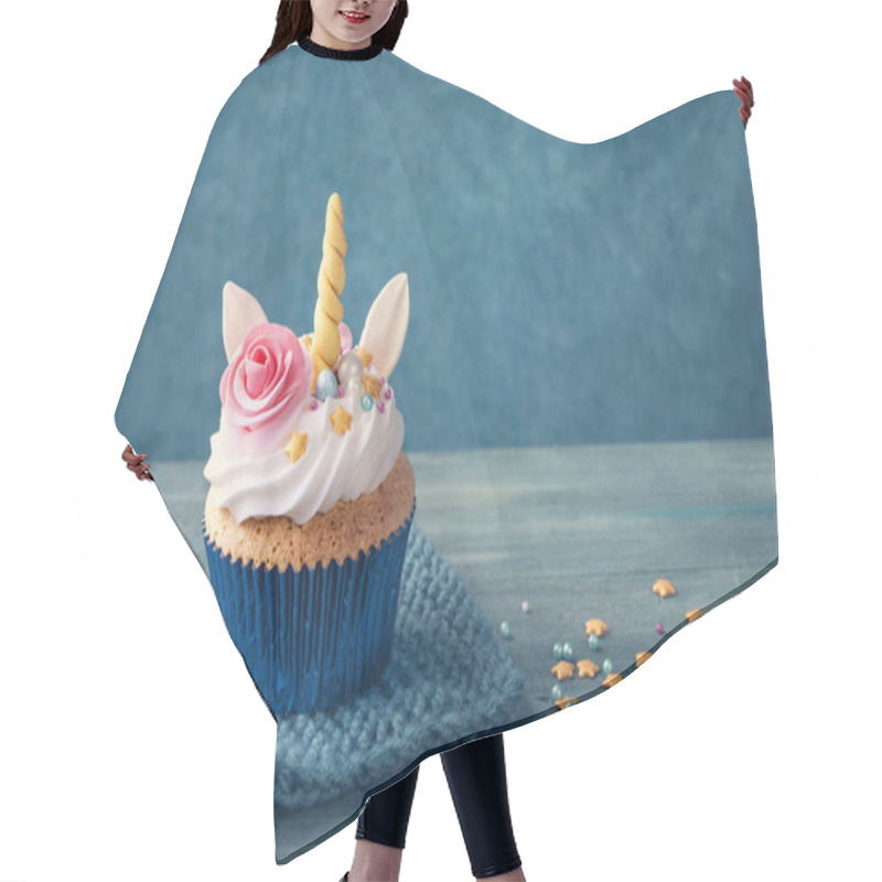 Personality  Unicorn Cupcake For Party Hair Cutting Cape