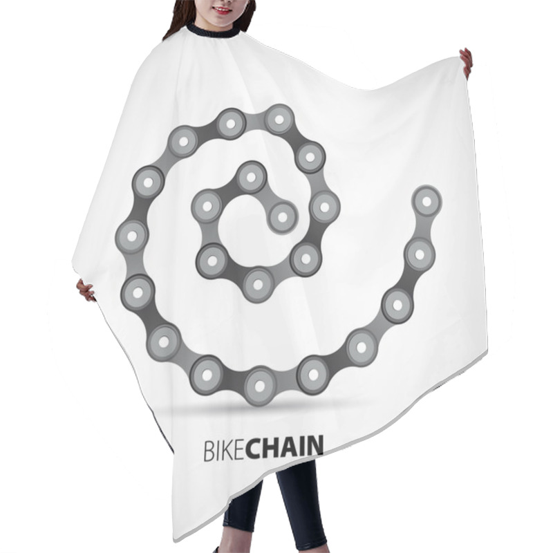 Personality  Bicycle Chain In Spiral Hair Cutting Cape