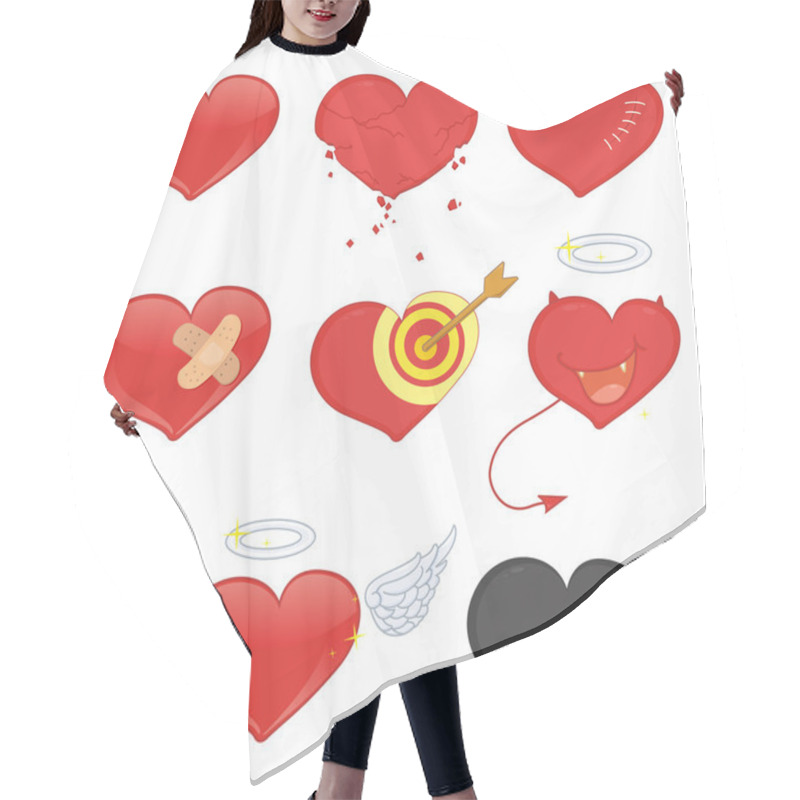 Personality  Hearts Hair Cutting Cape