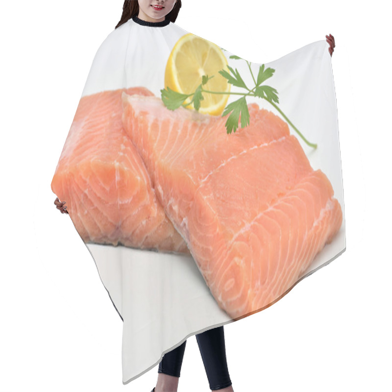 Personality  Raw Salmon Fillet Hair Cutting Cape