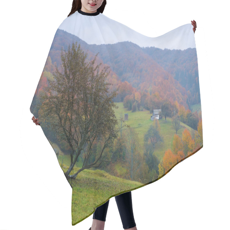 Personality  Autumn In The Village Hair Cutting Cape