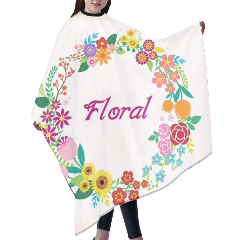 Personality  Greeting Card With Flowers Hair Cutting Cape