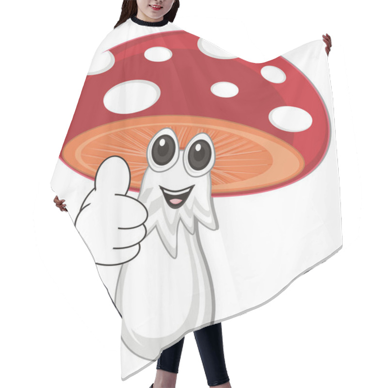 Personality  Smiling Amanita And Gesture Class Hair Cutting Cape