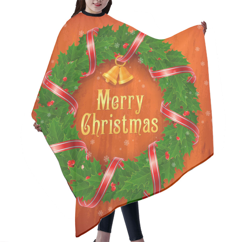 Personality  Christmas Wreath Hair Cutting Cape