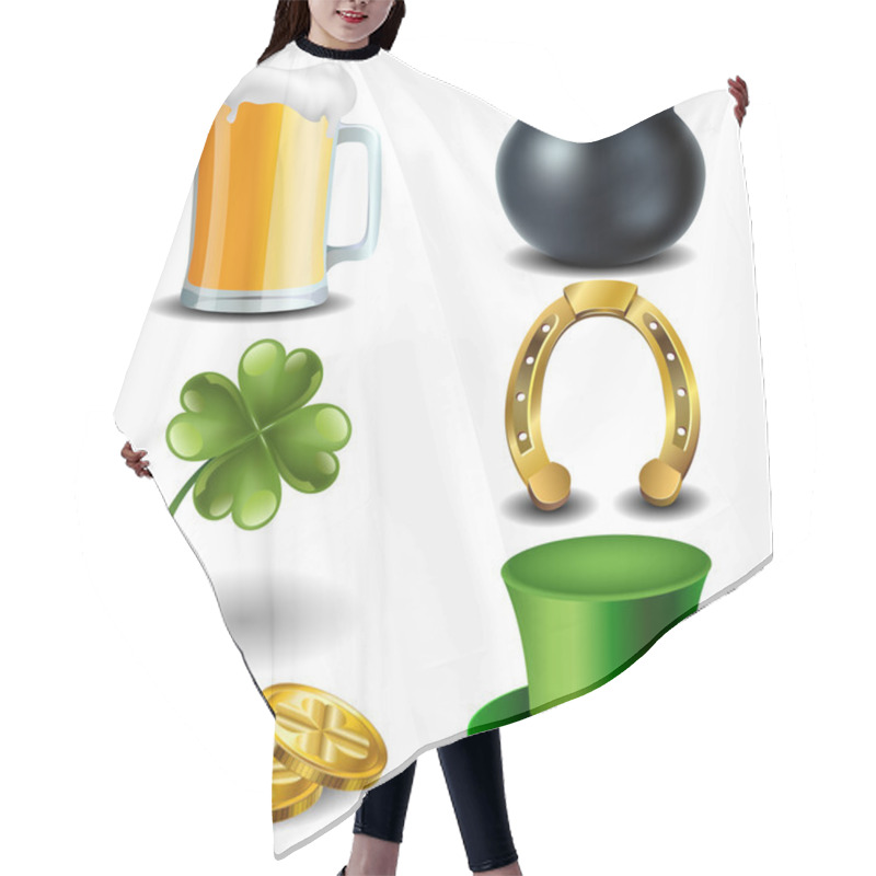 Personality  St Patricks Day Symbol Set Eps10 Hair Cutting Cape