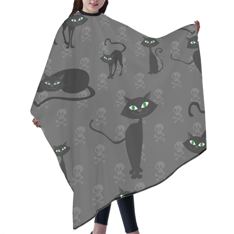 Personality  Cat Seamless Pattern - Illustration Hair Cutting Cape