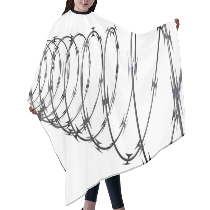 Personality  Razor Wire Perspective Hair Cutting Cape